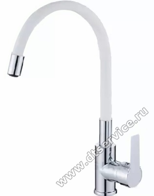 Смеситель для кухни HAIBA HB70112-8 с гибким изливом белый